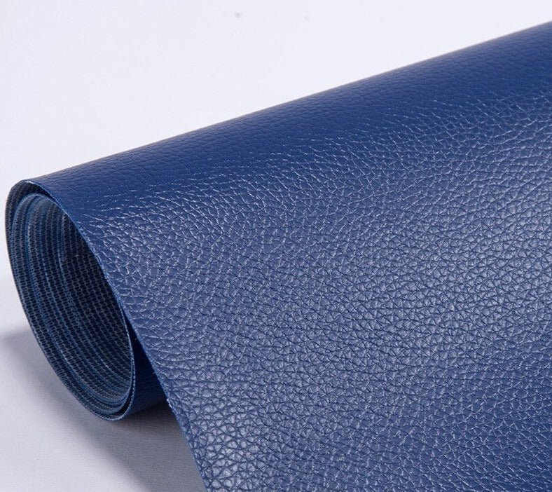 PU leather repair patch in black, showcasing its waterproof and self-adhesive features, ideal for seamless restoration of furniture and upholstery. 16