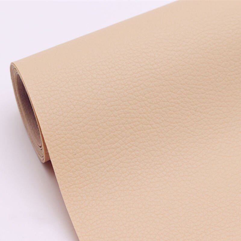 PU leather repair patch in black, showcasing its waterproof and self-adhesive features, ideal for seamless restoration of furniture and upholstery. 14