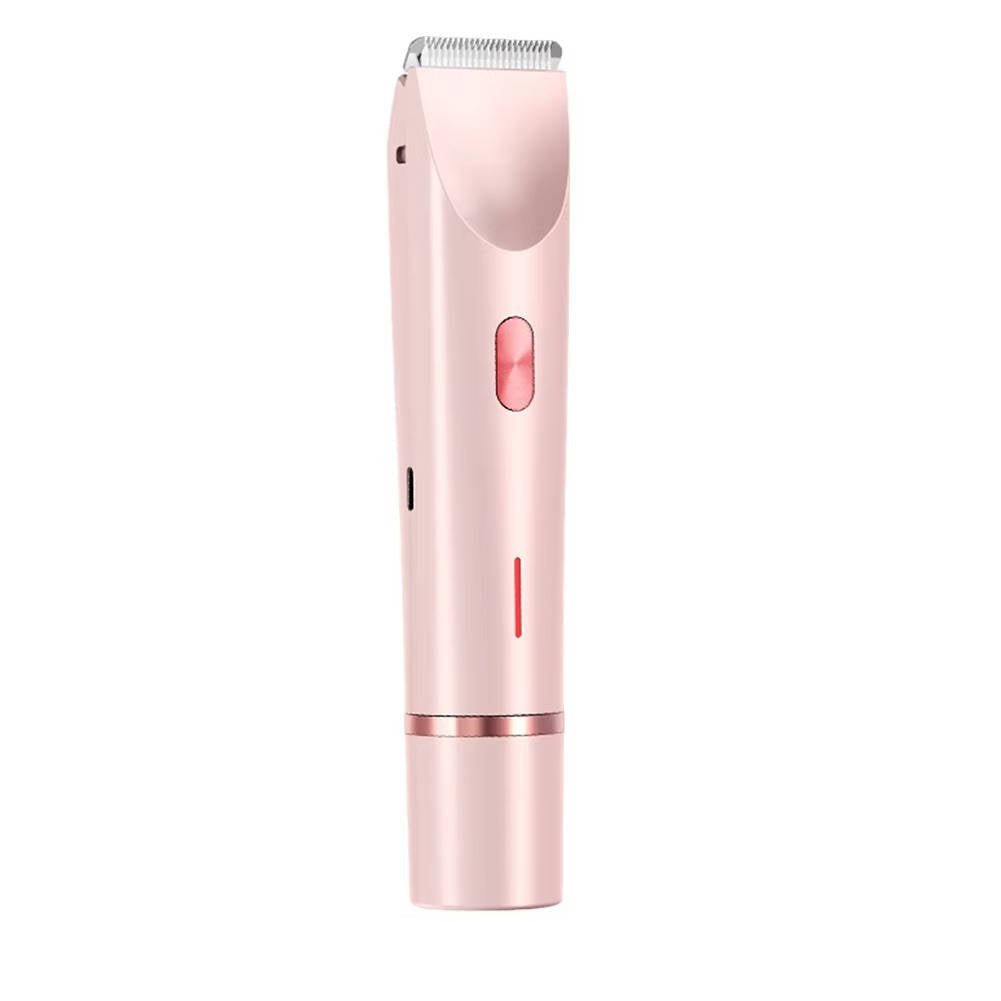 Gentle and quiet pubic hair trimmer featuring a dual head design, waterproof capability, perfect for body and facial grooming. 6