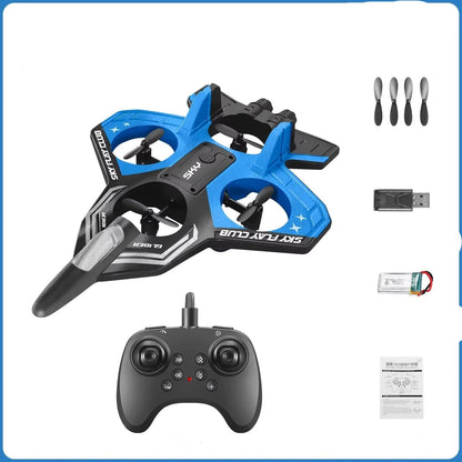 RC airplane featuring gyroscopic stabilization and LED lights, designed for beginners and acrobatic enthusiasts, made from lightweight foam for easy handling and flight. 4