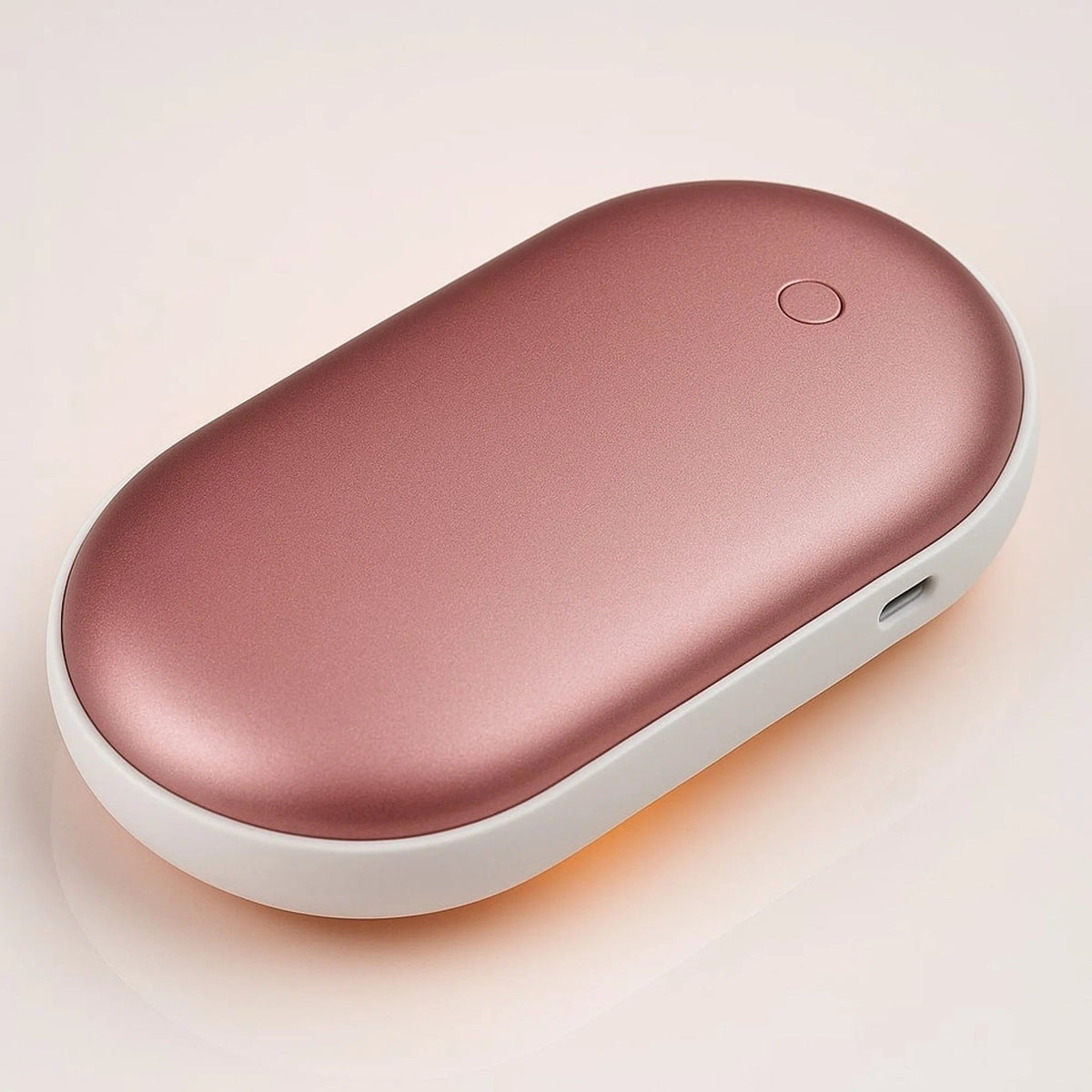 Rechargeable electric hand warmer with three heat levels and power bank functionality, designed for portability and comfort during winter activities. 3