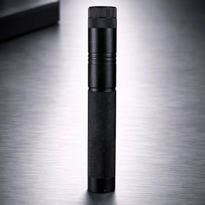 Rechargeable laser pointer featuring adjustable focus and a safety lock, designed for long-range use and USB rechargeable for convenience. 2