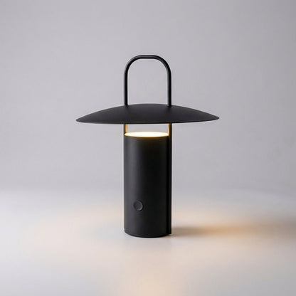 Rechargeable outdoor lantern with touch dimmer, designed for versatile indoor and outdoor use, featuring a sleek and portable design ideal for camping, backyard gatherings, 6