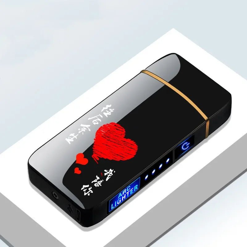 Rechargeable USB plasma lighter featuring a windproof dual arc flame and touch sensor, designed with a sleek metal finish for modern convenience. 8