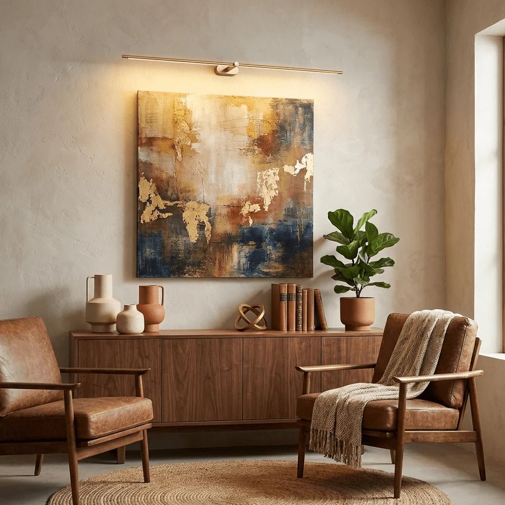 Rechargeable wall light featuring a modern cordless design in black and gold, equipped with dimmable LED technology for adjustable brightness. 6