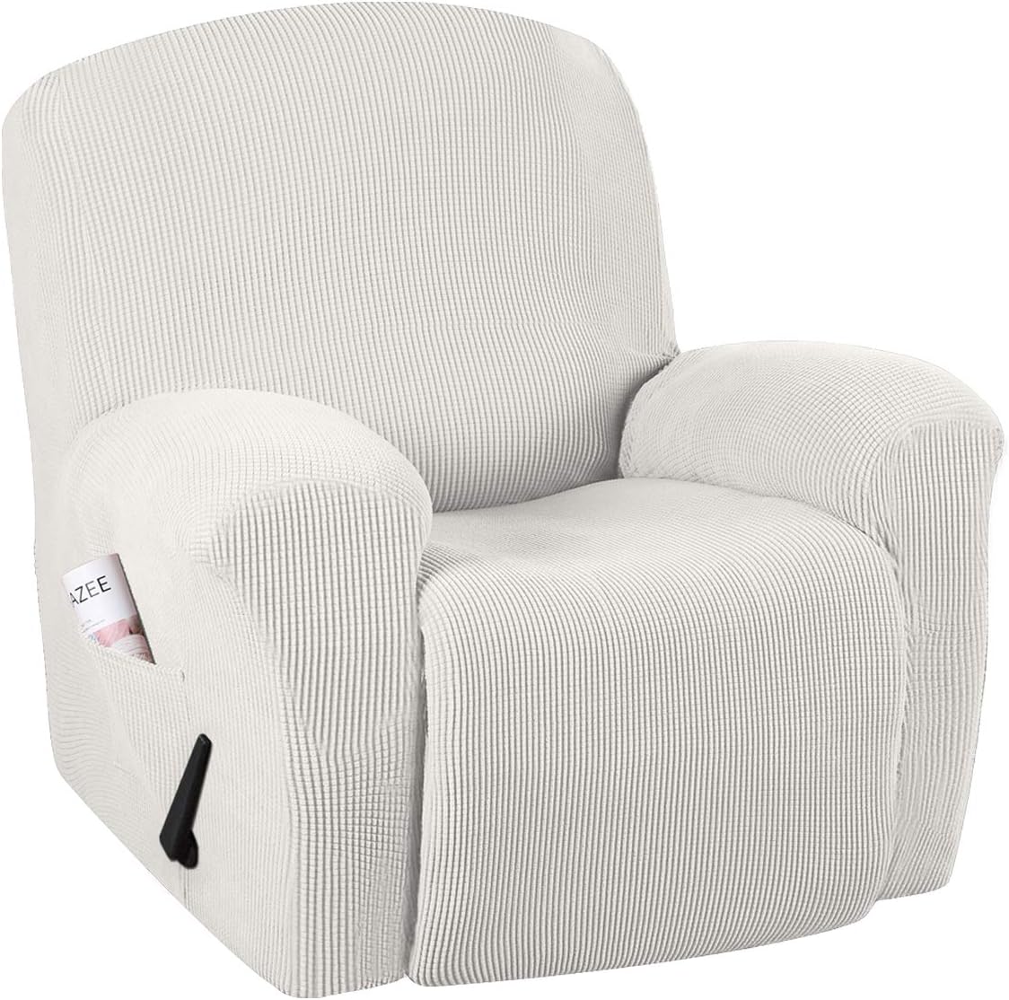 Recliner chair cover set made from stretchable jacquard fabric, designed for a secure fit and enhanced decor, available in multiple colors. 7