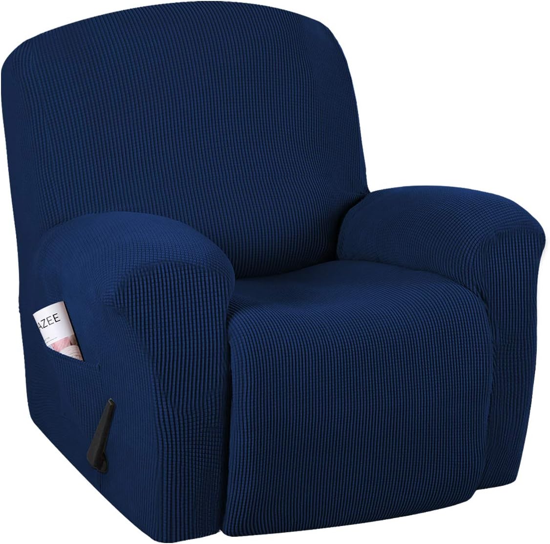 Recliner chair cover set made from stretchable jacquard fabric, designed for a secure fit and enhanced decor, available in multiple colors. 11