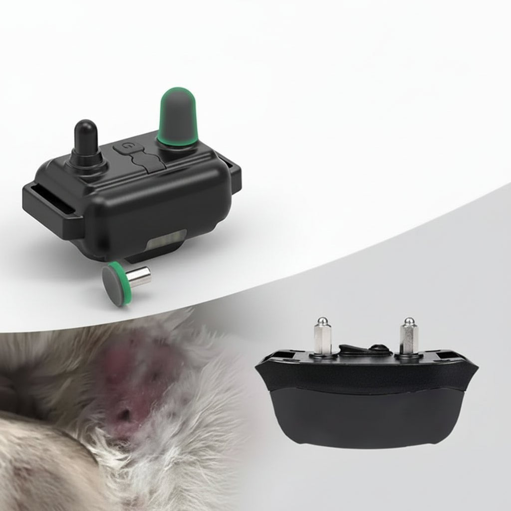 Remote dog training collar featuring a waterproof design, adjustable stimulation levels, and long-range control up to 2625 feet, ideal for effective training in various 2
