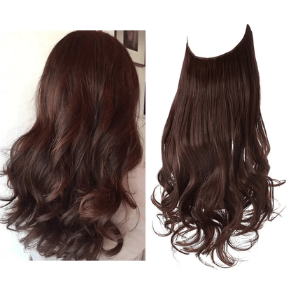 Remy human hair clip-in extensions in seamless design, offering natural volume and length for beautiful, effortless styling. 7