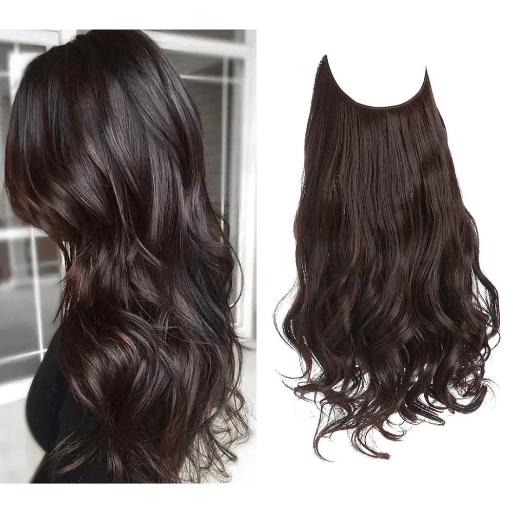 Remy human hair clip-in extensions in seamless design, offering natural volume and length for beautiful, effortless styling. 6