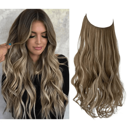 Remy human hair clip-in extensions in seamless design, offering natural volume and length for beautiful, effortless styling. 2