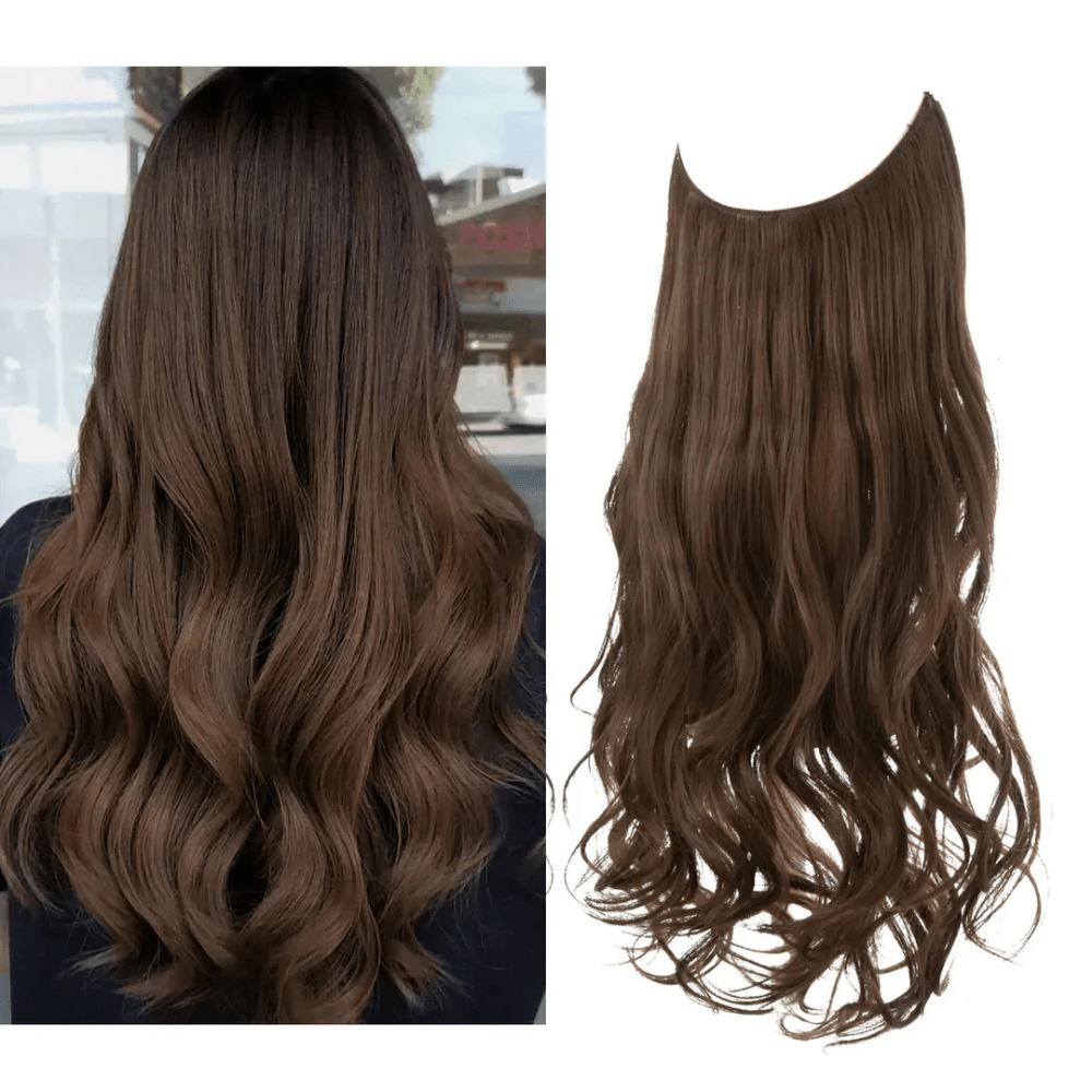 Remy human hair clip-in extensions in seamless design, offering natural volume and length for beautiful, effortless styling. 11