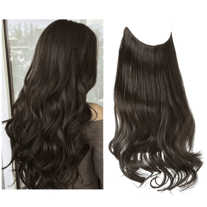 Remy human hair clip-in extensions in seamless design, offering natural volume and length for beautiful, effortless styling. 4