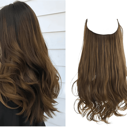 Remy human hair clip-in extensions in seamless design, offering natural volume and length for beautiful, effortless styling. 9