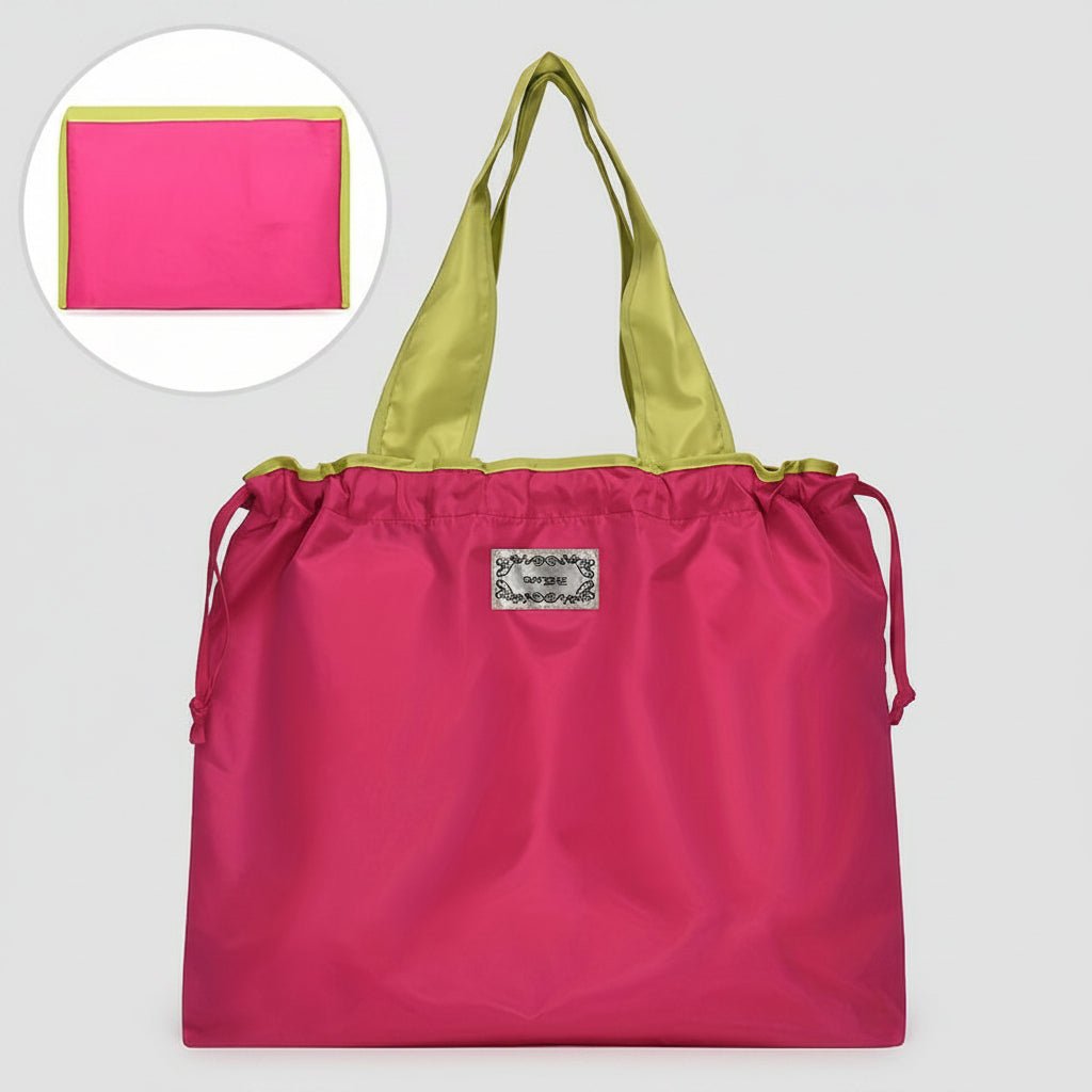 Reusable tote bag with a rectangle design and wristlet strap, perfect for shopping and everyday use, featuring durable materials and stylish aesthetics. 3