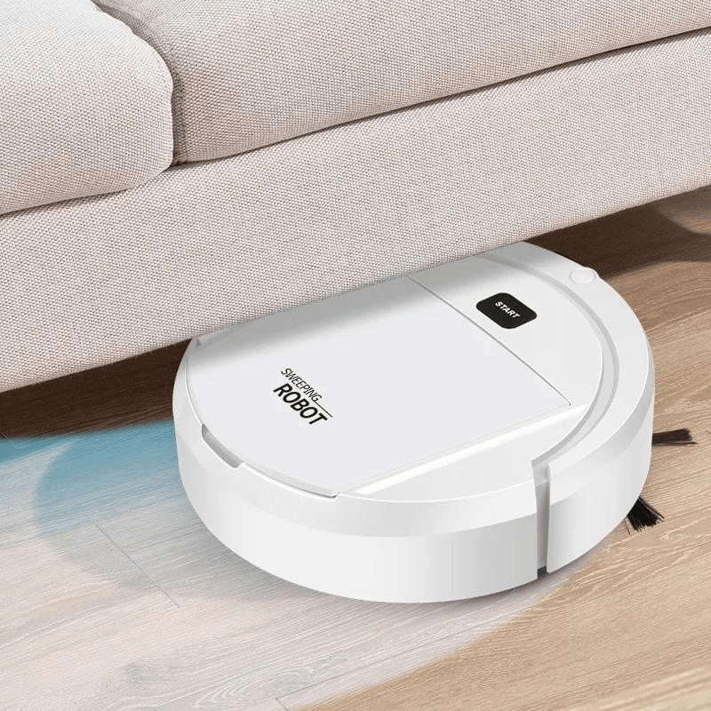 Robot vacuum and mop with 3-in-1 functionality, featuring a compact design for effortless cleaning on various surfaces. 5