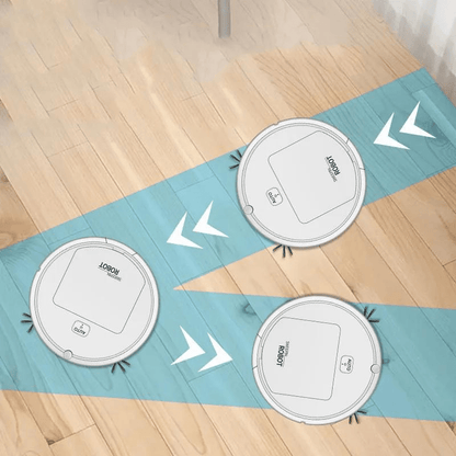 Robot vacuum and mop with 3-in-1 functionality, featuring a compact design for effortless cleaning on various surfaces. 7