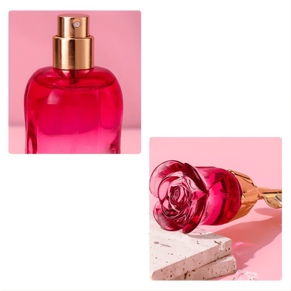Rose Floral Perfume bottle with elegant design, showcasing a light and lasting fragrance perfect for everyday wear. 2