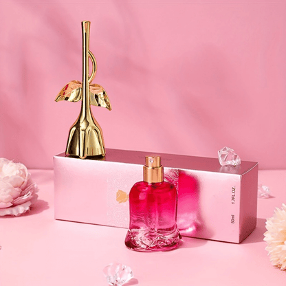 Rose Floral Perfume bottle with elegant design, showcasing a light and lasting fragrance perfect for everyday wear. 3