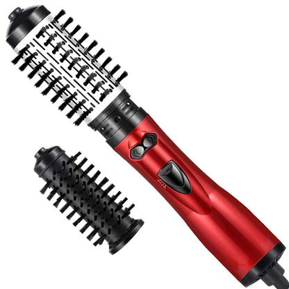Rotating Hair Dryer Styler with Adjustable Temperature and Ionic Technology, featuring a 2-in-1 volumizing brush design for effortless styling and enhanced shine 2