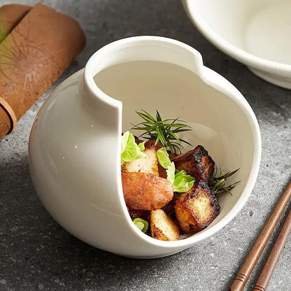 Rounded Kitchen Bowl with Flat Base