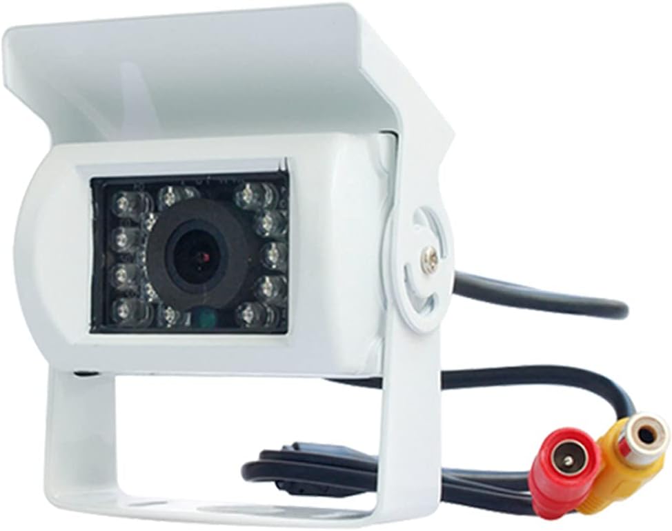 Rugged rear view camera designed for trucks and RVs featuring night vision, waterproof design, and a 120° wide angle for enhanced visibility. 0