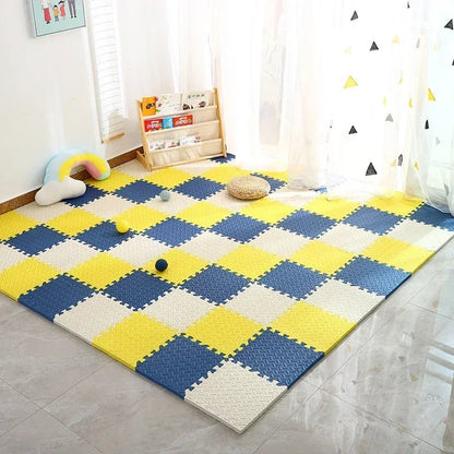 Safe Foam Baby Play Mat featuring a shock-absorbing puzzle design for sensory stimulation, measuring 120 x 90 cm, suitable for all genders. 7