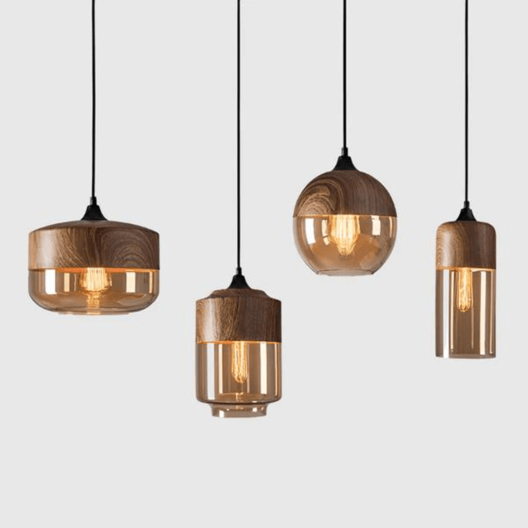 Scandinavian hanging lamp featuring a sleek glass pendant design with an adjustable height, complemented by a stylish metal finish, perfect for modern home decor. 4