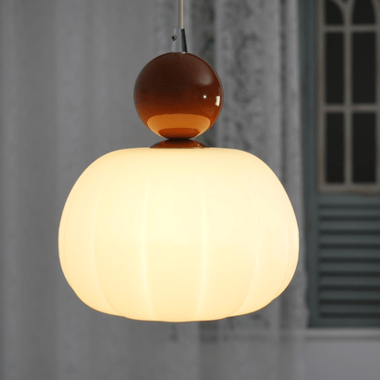 Scandinavian hanging lamp featuring a sleek metal and acrylic design, with adjustable LED light, perfect for modern interior spaces. 1