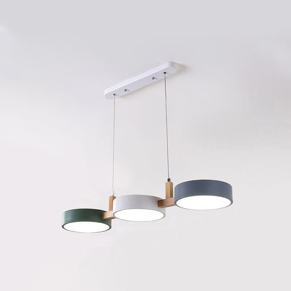 Scandinavian hanging lamp featuring a modern minimalist design with metal and wood accents, perfect for stylish home décor. 6