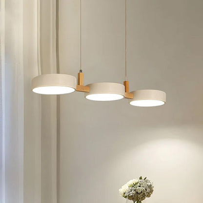 Scandinavian hanging lamp featuring a modern minimalist design with metal and wood accents, perfect for stylish home décor. 10