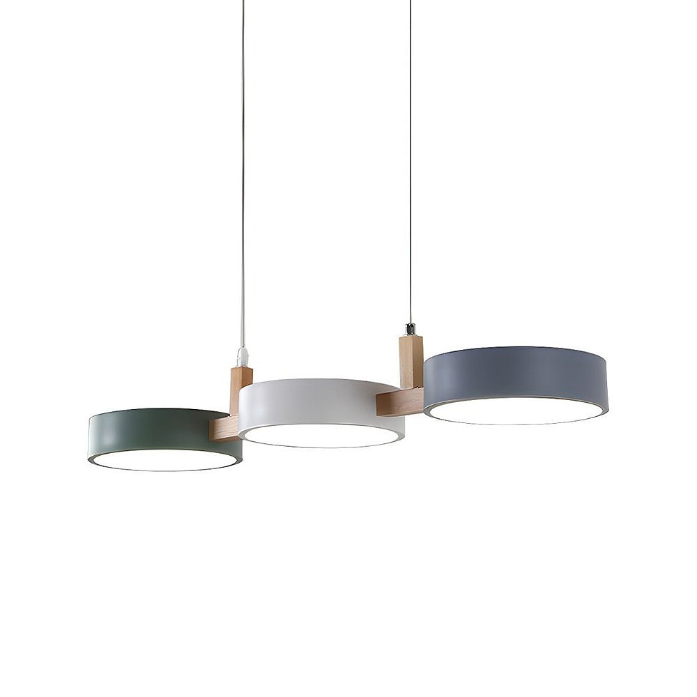 Scandinavian hanging lamp featuring a modern minimalist design with metal and wood accents, perfect for stylish home décor. 8