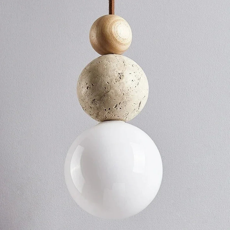 Scandinavian minimalist hanging lamp featuring a sleek ball design and an elegant opal shade, perfect for modern home decor. 5