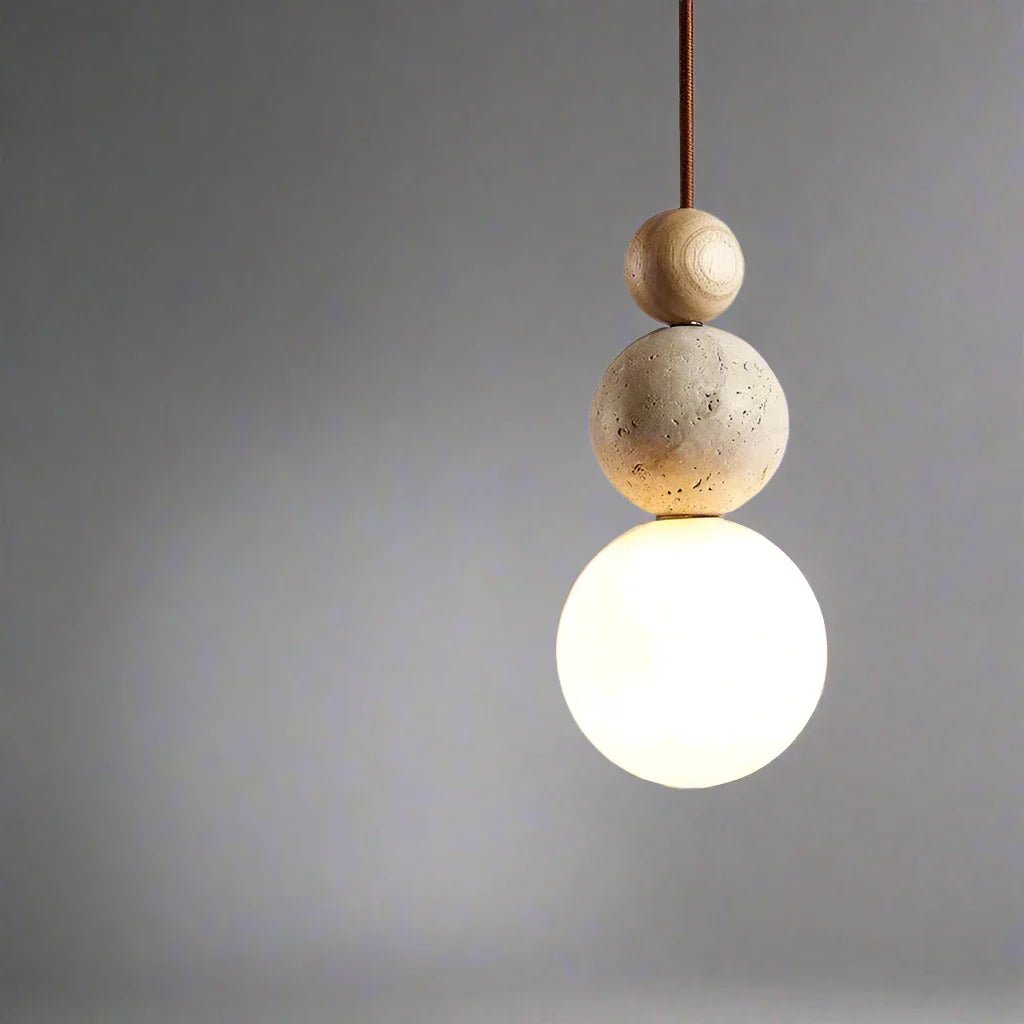 Scandinavian minimalist hanging lamp featuring a sleek ball design and an elegant opal shade, perfect for modern home decor. 0