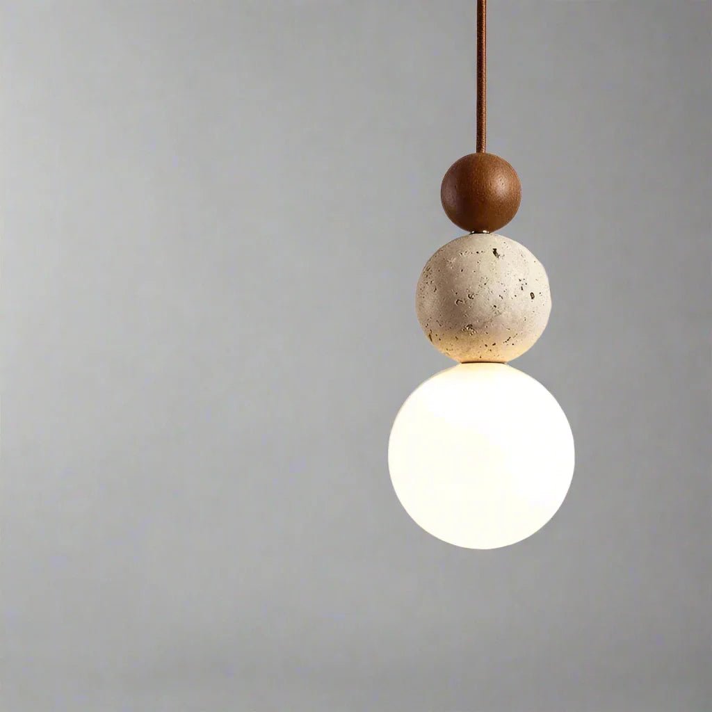 Scandinavian minimalist hanging lamp featuring a sleek ball design and an elegant opal shade, perfect for modern home decor. 6