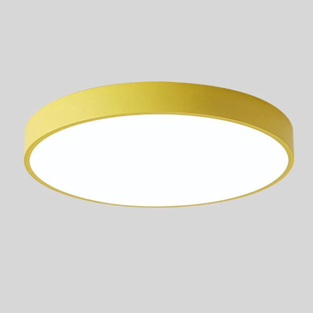 Scandinavian LED ceiling lamp featuring a minimalist design, crafted with a combination of wood and metal, perfect for modern home decor and flush mounting. 9