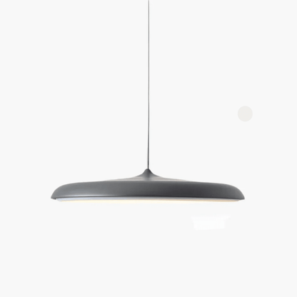 Scandinavian LED pendant light designed for dining tables, featuring a minimalist style and warm white illumination for a cozy atmosphere. 4