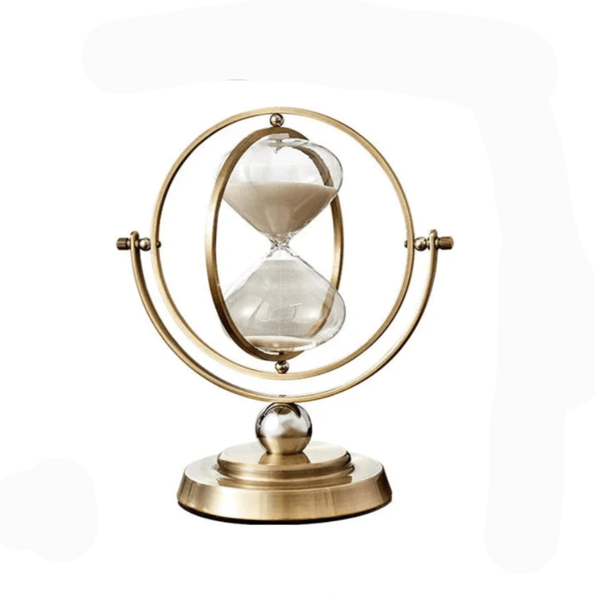 Scandinavian Sand Clock in sleek aluminum design, perfect decorative timer for modern interiors, showcasing elegance and functionality. 1