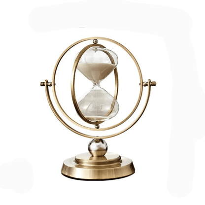 Scandinavian Sand Clock in sleek aluminum design, perfect decorative timer for modern interiors, showcasing elegance and functionality. 1
