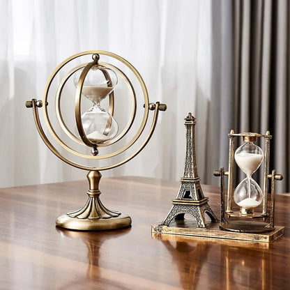 Scandinavian Sand Clock in sleek aluminum design, perfect decorative timer for modern interiors, showcasing elegance and functionality. 6