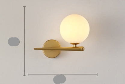 Scandinavian wall lamp featuring a modern minimalist design in gold and black with dimmable LED lighting for adjustable ambiance. 0
