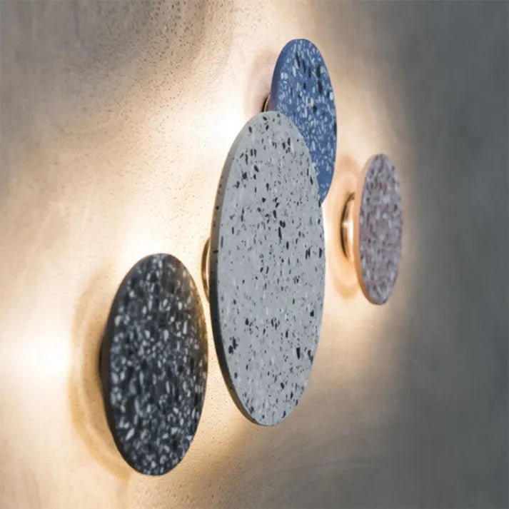Scandinavian wall lamp featuring a warm LED light and stylish terrazzo finish, perfect for modern minimalist home decor. 3