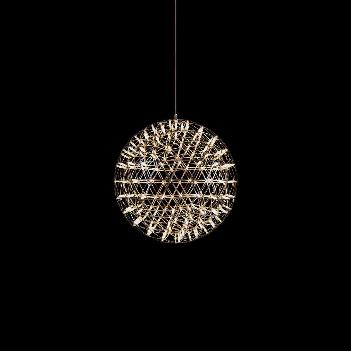 Sculptural pendant light featuring integrated LED technology, adjustable cable, and a sleek modern stainless steel design, perfect for contemporary home decor. 0