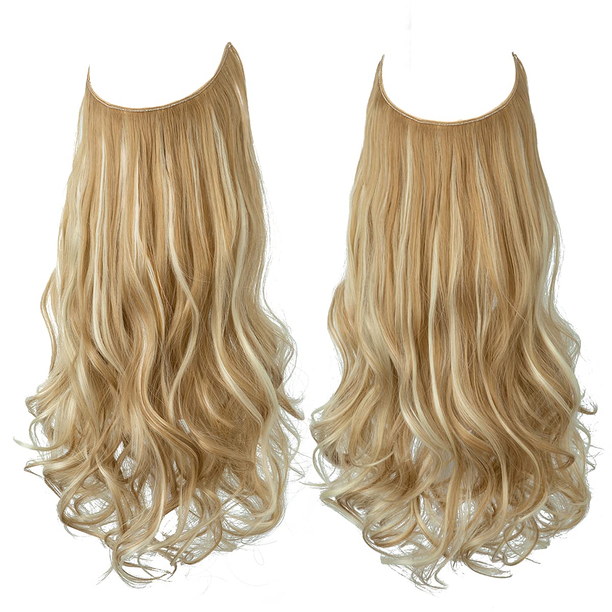 Seamless hair extensions in a natural look, 50cm length, made from high-quality clip-in synthetic fiber for effortless volume and easy styling. 7