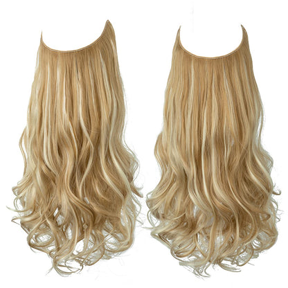 Seamless hair extensions in a natural look, 50cm length, made from high-quality clip-in synthetic fiber for effortless volume and easy styling. 7