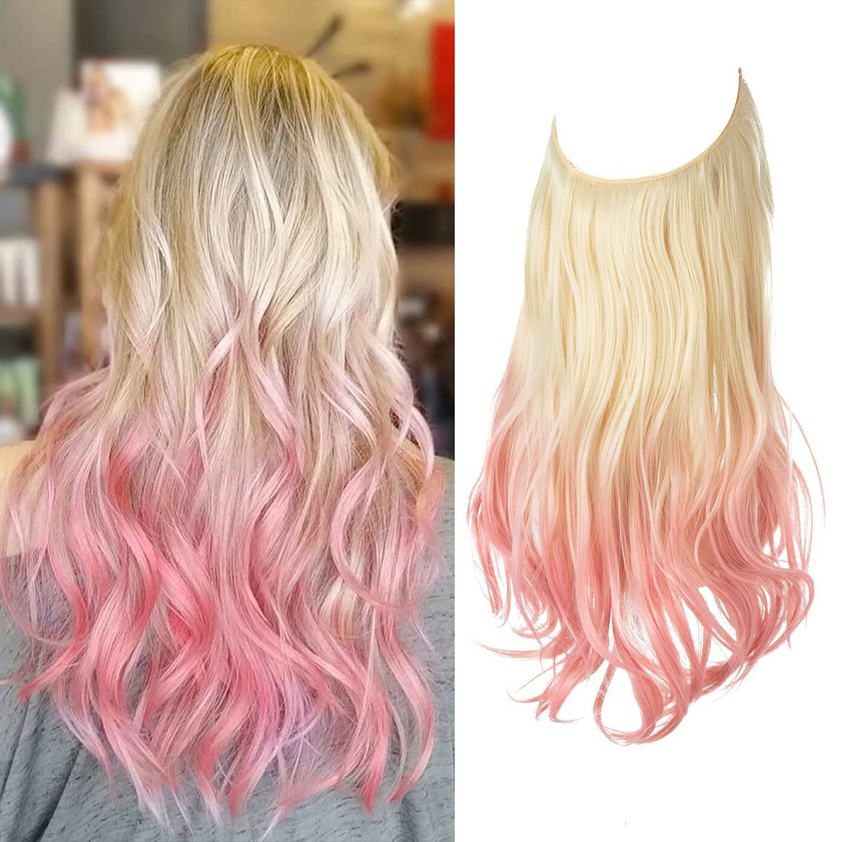 Seamless hair extensions in a natural look, 50cm length, made from high-quality clip-in synthetic fiber for effortless volume and easy styling. 6