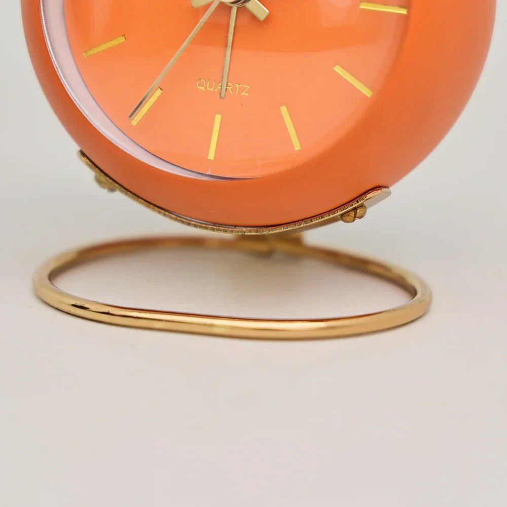 Minimalist Scandinavian design silent alarm clock featuring luminous hands and silent quartz movement, perfect for a peaceful sleep environment. 5