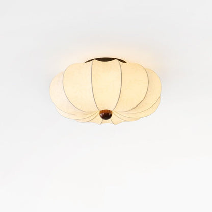 Silk ceiling lamp with LED lighting in medieval design, featuring a luxury fabric shade available in 40cm, 50cm, or 60cm 3