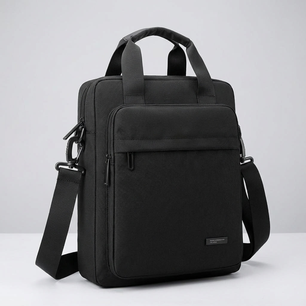 Slim Messenger Bag with Laptop Compartment – Waterproof Nylon Design – Lightweight and Adjustable Shoulder Strap 1