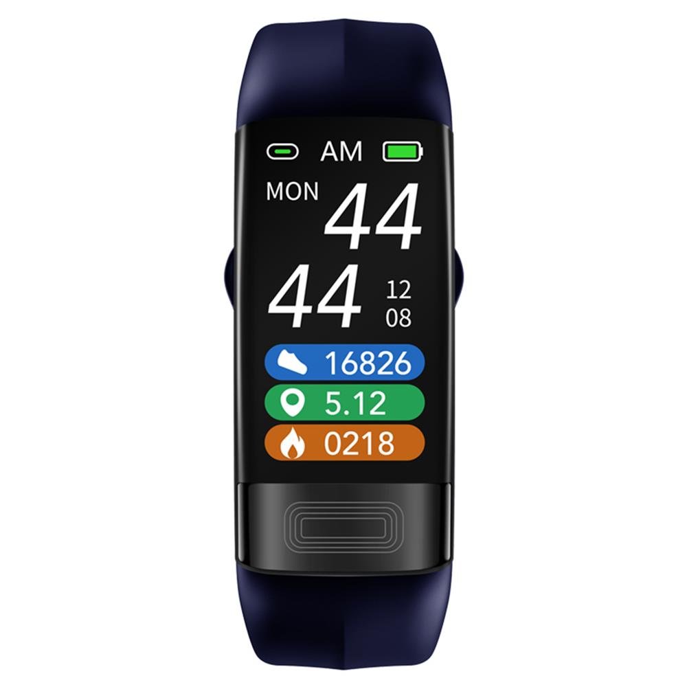 Smart Health Bracelet featuring ECG and sleep tracking capabilities, designed for women with a waterproof fitness monitor and an adjustable silicone strap. 3